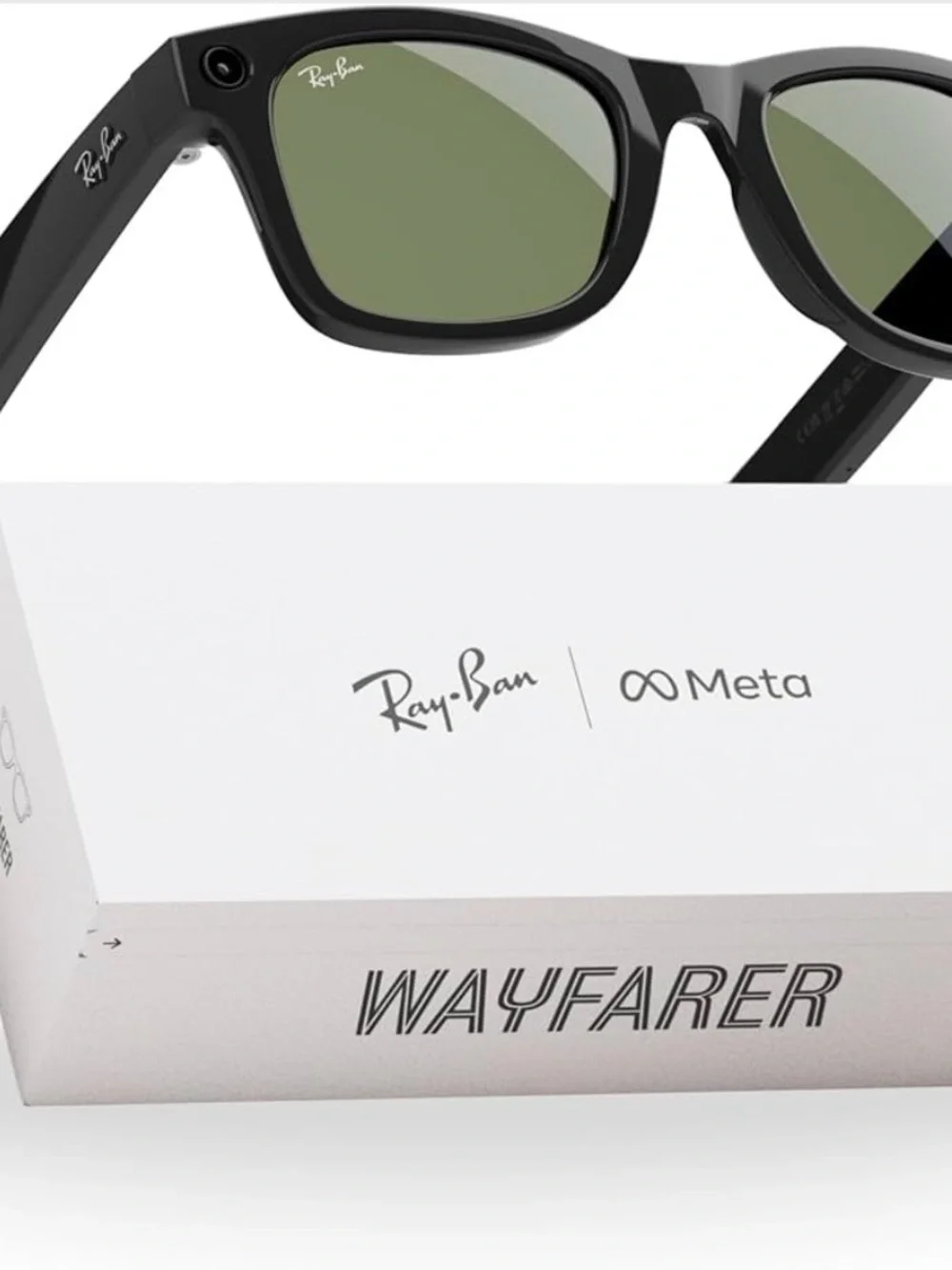 Ray-Ban Smart Sunglasses — Black Frame with Green Lenses